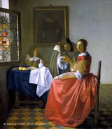Das Mdchen mit dem Weinglas, Jan Vermeer van Delft (1632-1675)