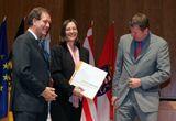 Oberbrgermeister Dr. Gert Hoffmann mit Auenamts-Staatsministerin Kerstin Mller und Lutz Stratmann, Niederschsischer Minister fr Wissenschaft und Kultur