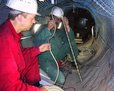 Installation von Geoelektrikmessketten im Mont-Terri Untertagelabor in der Schweiz